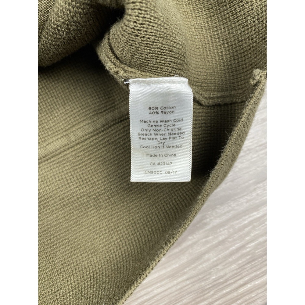 Talbots Women's Asymmetrical Zip Up Long Sleeve Sweater Green Size XL - Picture 6 of 8